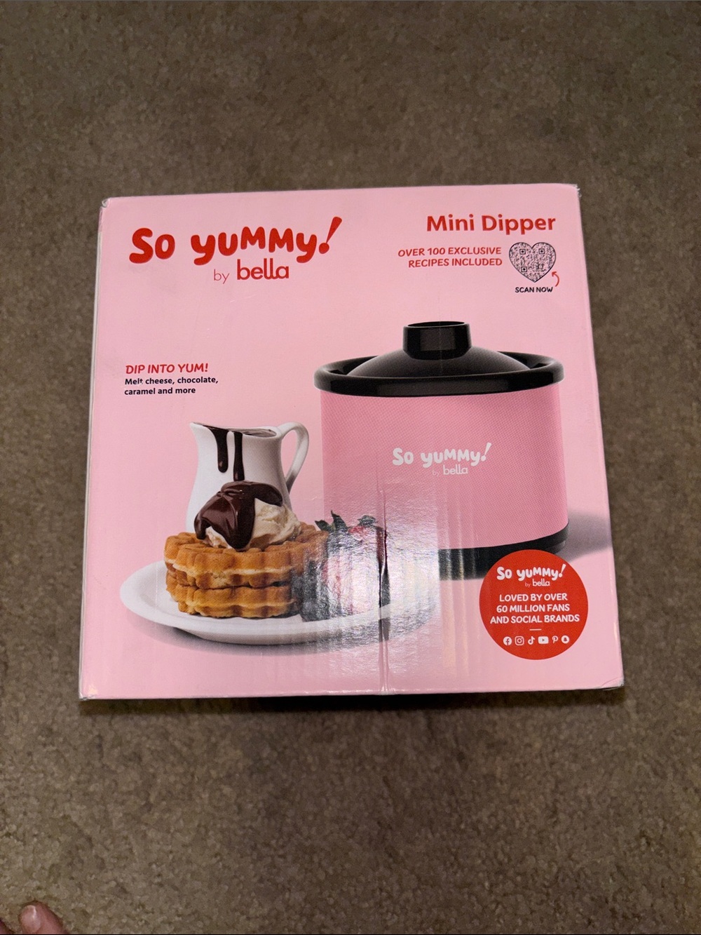 Bella So Yummy Mini Dipper Fondue - Pink and Black